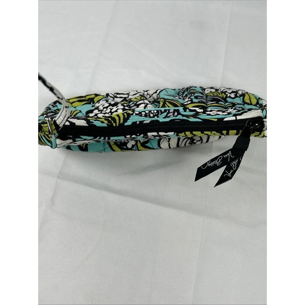 Vera Bradley Women's Island Blooms Frannie Crescent Crossbody Bag Purse Pleated